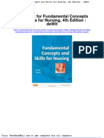 Full Test Bank For Fundamental Concepts and Skills For Nursing 4Th Edition Dewit PDF Docx Full Chapter Chapter