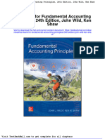 Full Test Bank For Fundamental Accounting Principles 24Th Edition John Wild Ken Shaw PDF Docx Full Chapter Chapter