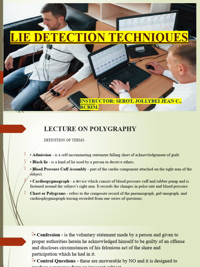 Overview of Polygraph Techniques | PDF | Polygraph | Lie