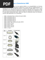 Tipos de Conectores USB y Mantenimiento | PDF | USB | Electrónica