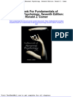 Download Full Test Bank For Fundamentals Of Abnormal Psychology Seventh Edition Ronald J Comer pdf docx full chapter chapter