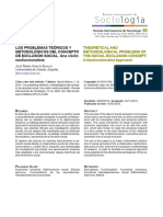 BLANCO, José María García. Los Problemas Teóricos y Metodológicos Del Concepto de Exclusión Social