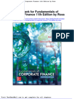 Full Test Bank For Fundamentals of Corporate Finance 11Th Edition by Ross PDF Docx Full Chapter Chapter