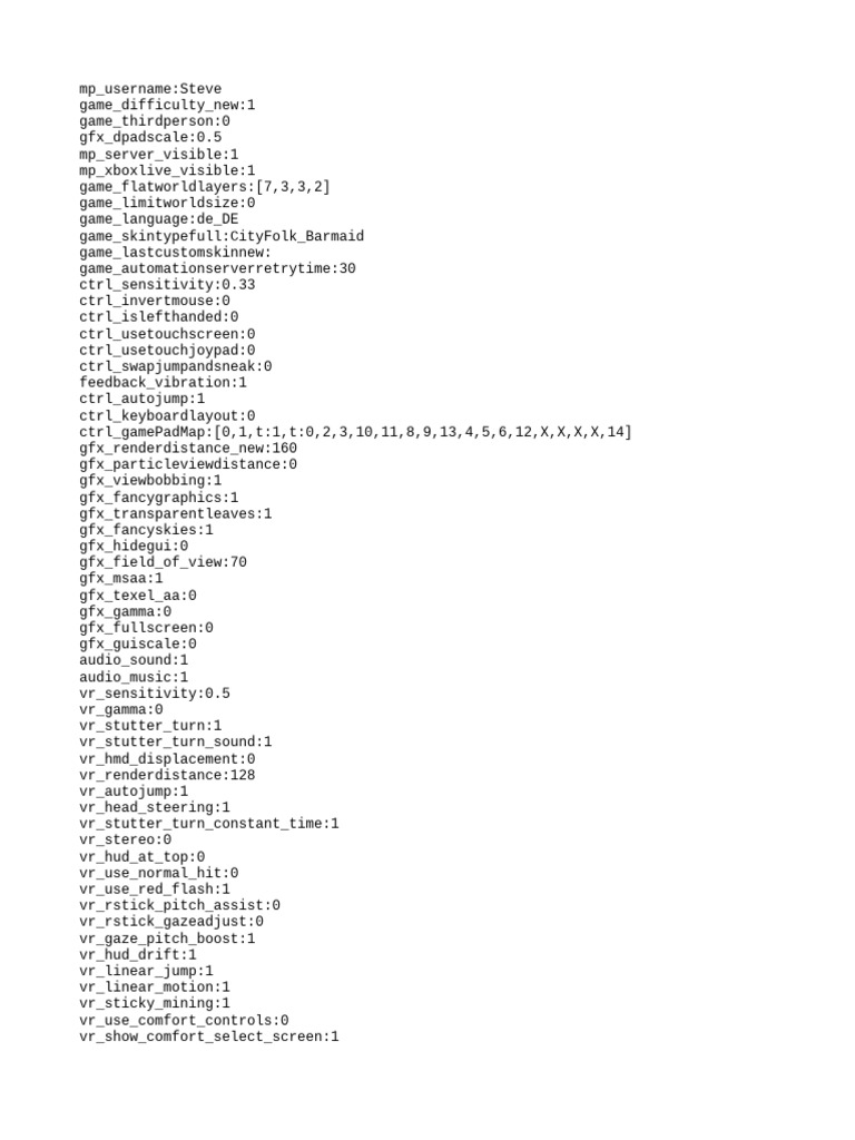 Game Configuration Settings Overview Pdf Teaching Methods