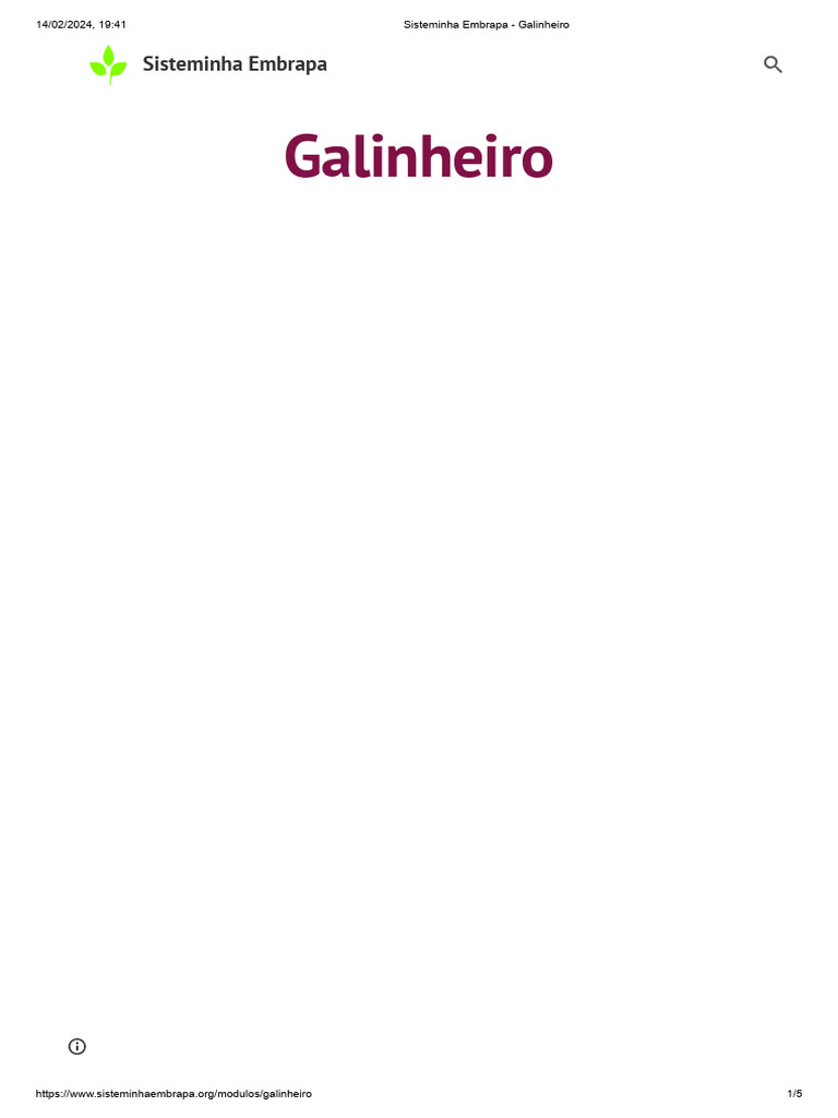 Galinheiro do Sisteminha Embrapa | PDF | Avicultura | Frango