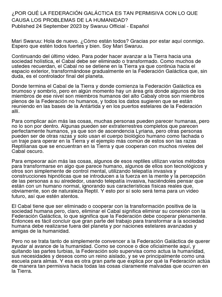 Por Que La Federacion Galactica Es Tan Permisiva Con Lo Que Causa Los ...