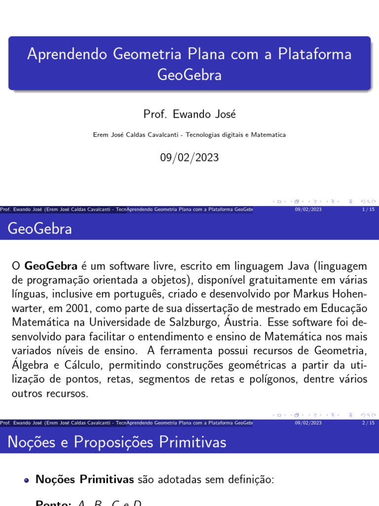 Ângulos complementares e suplementares – GeoGebra