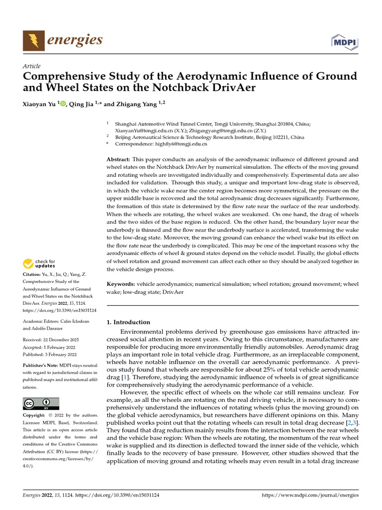 Comprehensive Study of The Aerodynamic Influence o | PDF | Vortices ...