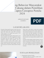 Potret Voting Behavior Masyarakat Kecamatan Cakung Dalam Pemilihan Kandidat Capres Cawapres Pemilu 2024