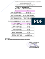 Jadwal Observasi