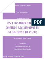 B5 1., Instrumentos de Control Registradas en La Balanza de Pagos