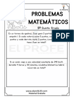 Cuadernillo de Problemas Matemáticos para Quinto Grado Elprofe20