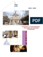 Brochure Étudiants Étrangers 2022-2023 - Faculté Des Lettres - Sorbonne Université