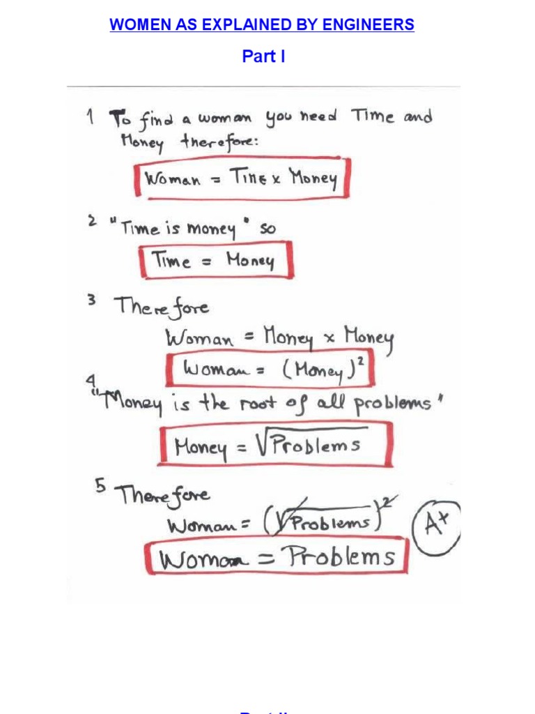 Women As Explained by Engineers | PDF