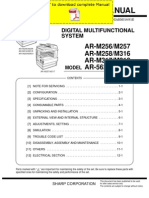 SHARP AR-M256 AR-M257 AR-M258 AR-M316 AR-M317 AR-M318 AR-5625 AR-5631 Service Manual Pages