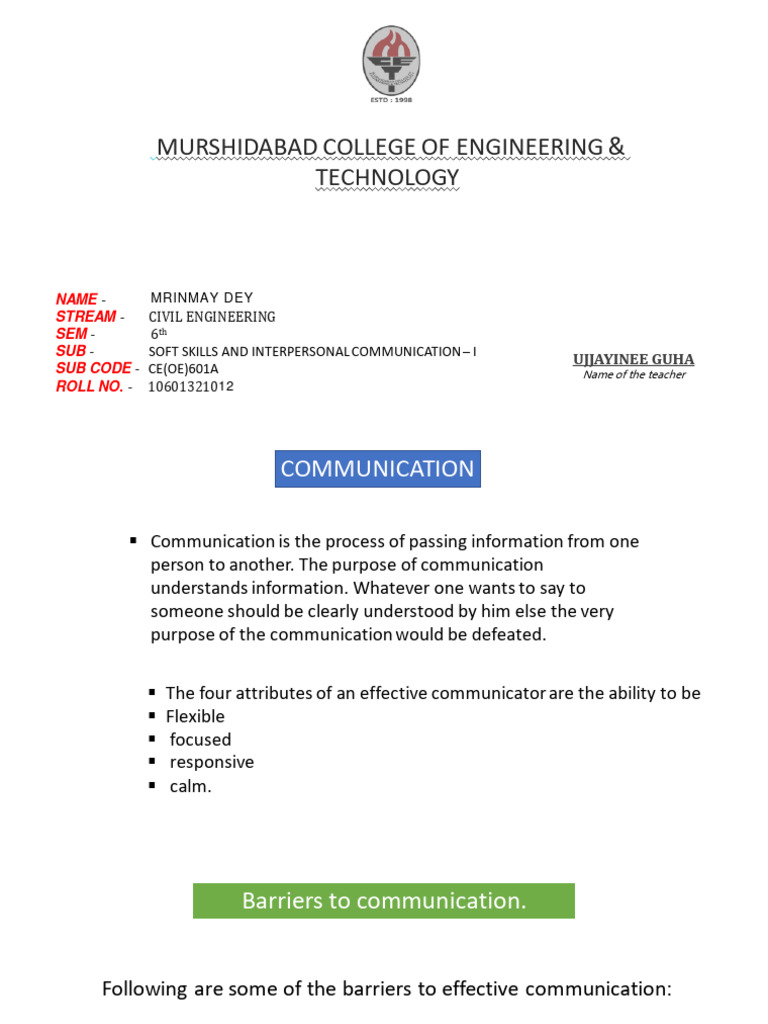 Overcoming Communication Barriers | PDF | Communication | Information