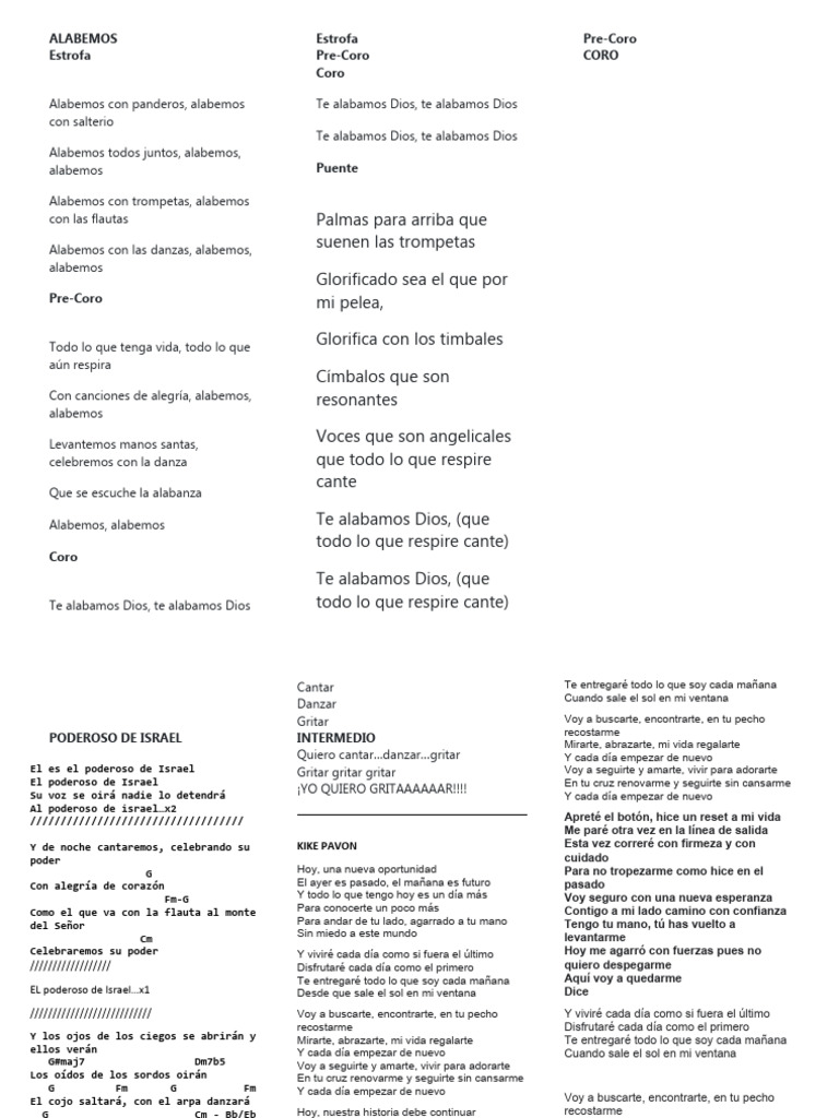 Alabemos: Letras y Coros de Adoración | PDF | Poesía