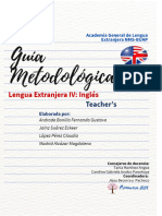 Formato Guías Metodológicas-Inglés IV-Primavera 2024 TEACHER'S