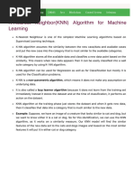 K-Nearest Neighbor (KNN) Algorithm For Machine Learning