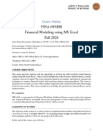 Course - Outline - FINA 695 - BB - Switzer