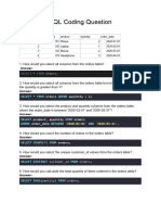 SQL Coding Question - Completed - Final