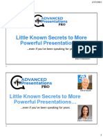 Little Known Secrets To More Powerful Presentations For TMN