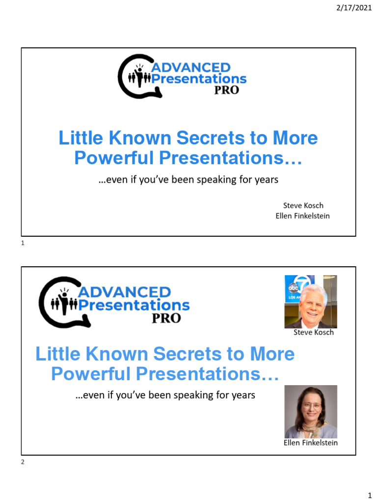 Little Known Secrets To More Powerful Presentations For TMN Download