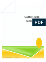 Managers in The Workplace: Principles of Management Mgts F211