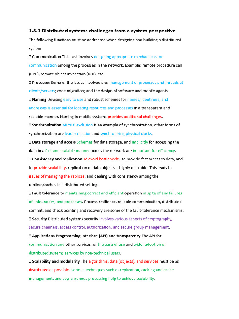 Design and Issues and DC | PDF | Replication (Computing) | Distributed ...