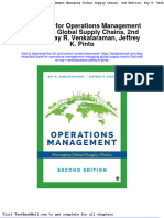 Download Full Test Bank For Operations Management Managing Global Supply Chains 2Nd Edition Ray R Venkataraman Jeffrey K Pinto pdf docx full chapter chapter