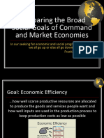 Comparing The Broad Social Goals of Command and Market Economies