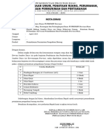 Nota Dinas Permohonan Permintaan Barang