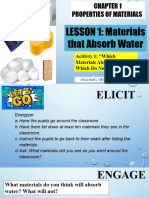 LESSON 1 Materials That Absorb Water