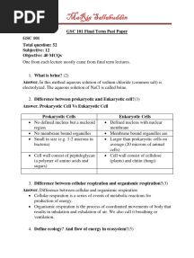 GSC 101 Final Term Past Paper 1