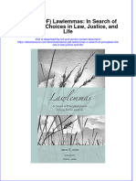 Full Download Ebook PDF Lawlemmas in Search of Principled Choices in Law Justice and Life Ebook PDF Docx Kindle Full Chapter