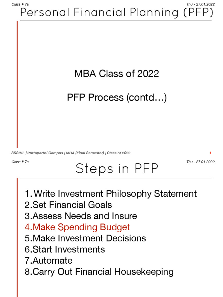 MBA Personal Finance Guide | PDF | Payments | Public Finance
