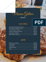 Navy Dinner Menu Template