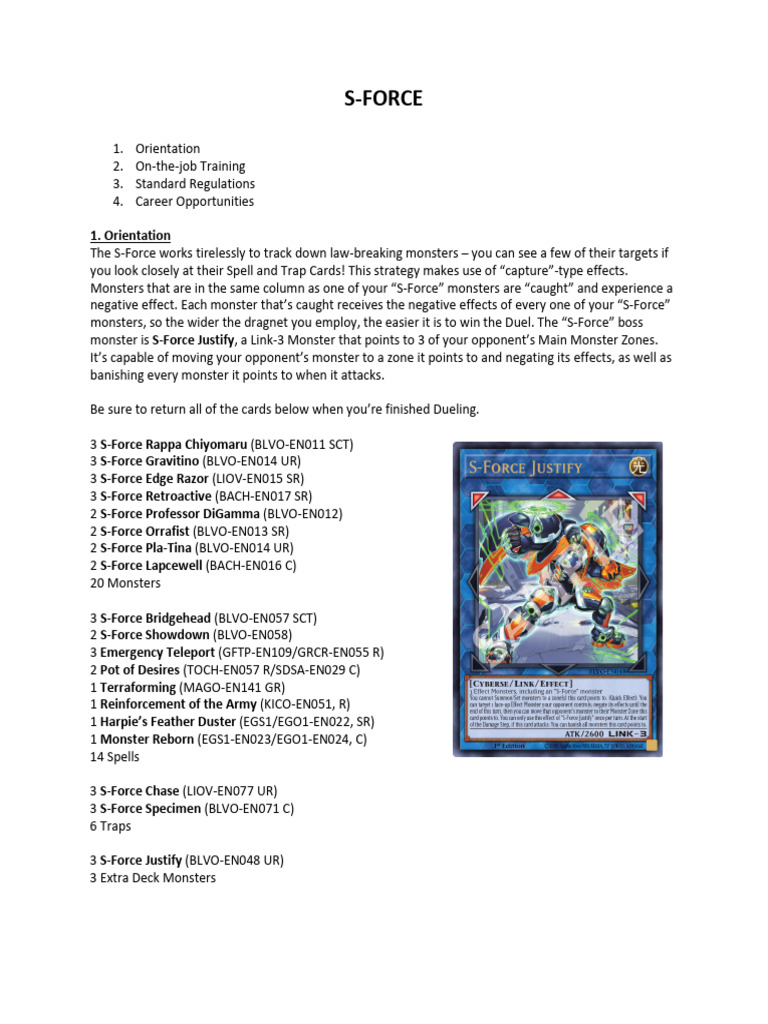 S Force Manual | PDF