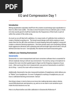 EQ and Compression - Jay-J - Day 1