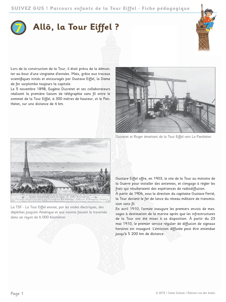 Exposé pédagogique sur la Tour Eiffel | PDF | Radio | Technologies de l ...