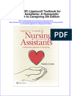Full Download Ebook PDF Lippincott Textbook For Nursing Assistants A Humanistic Approach To Caregiving 5Th Edition Ebook PDF Docx Kindle Full Chapter