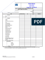 Instalation Check Sheet