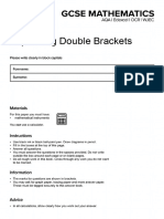 Expanding Double Brackets Questions MME