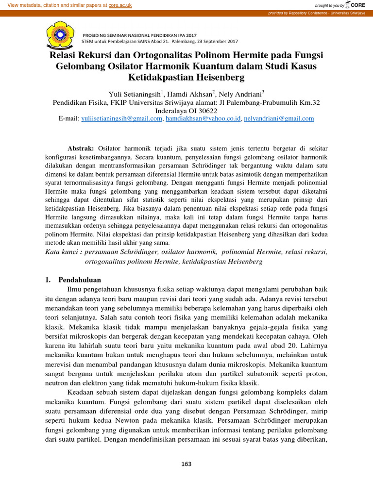 Relasi Rekursi Dan Ortogonalitas Polinom | PDF