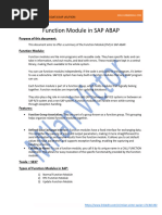 SAP ABAP Function Modules