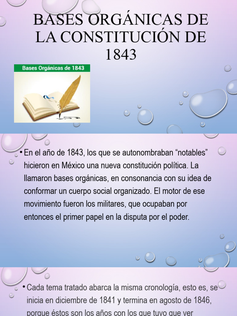 Bases Orgánicas de la Constitución 1843 | PDF | Gobierno