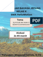 MODUL AJAR BAHASA JEPANG Tema Nani o Benkyoushimasuka