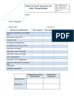 Check List Mode Opératoire Des Études Topographique