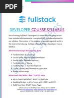 Full Stack Developer Course Syllabus