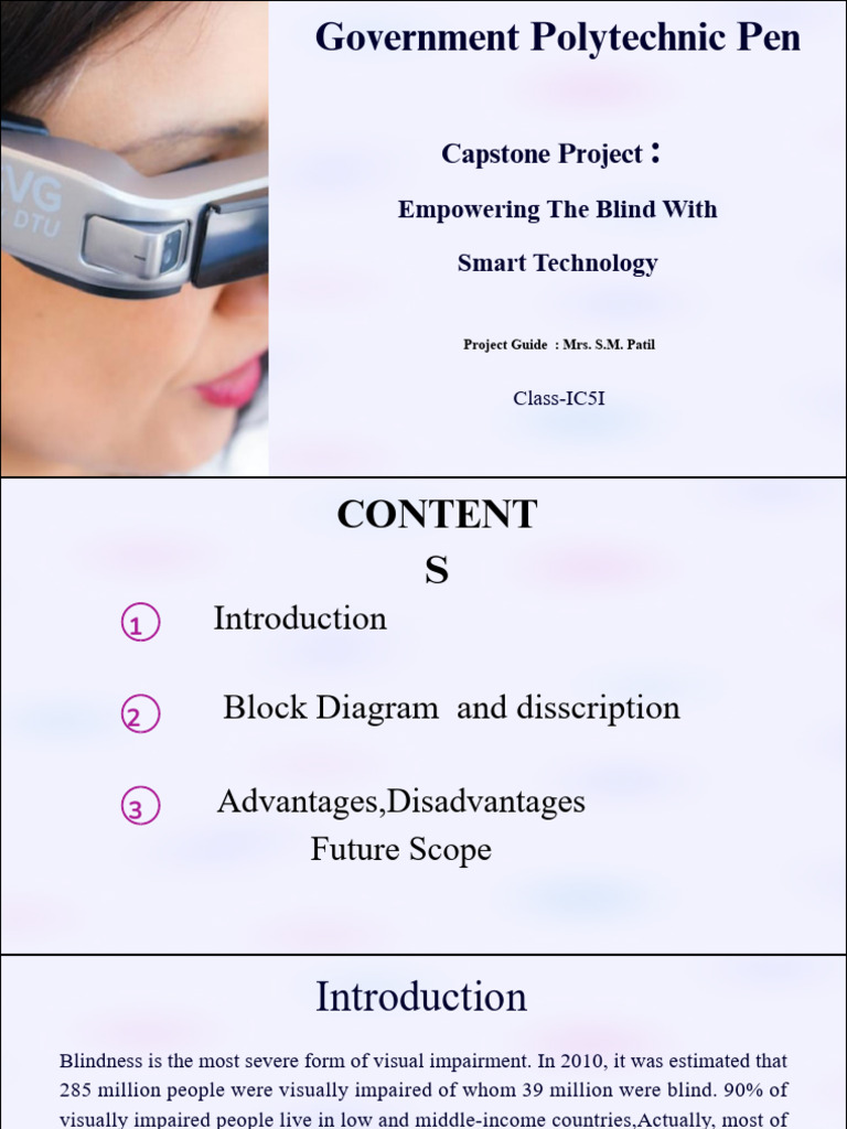 Smart Technology for Blind Navigation | PDF | Visual Impairment ...